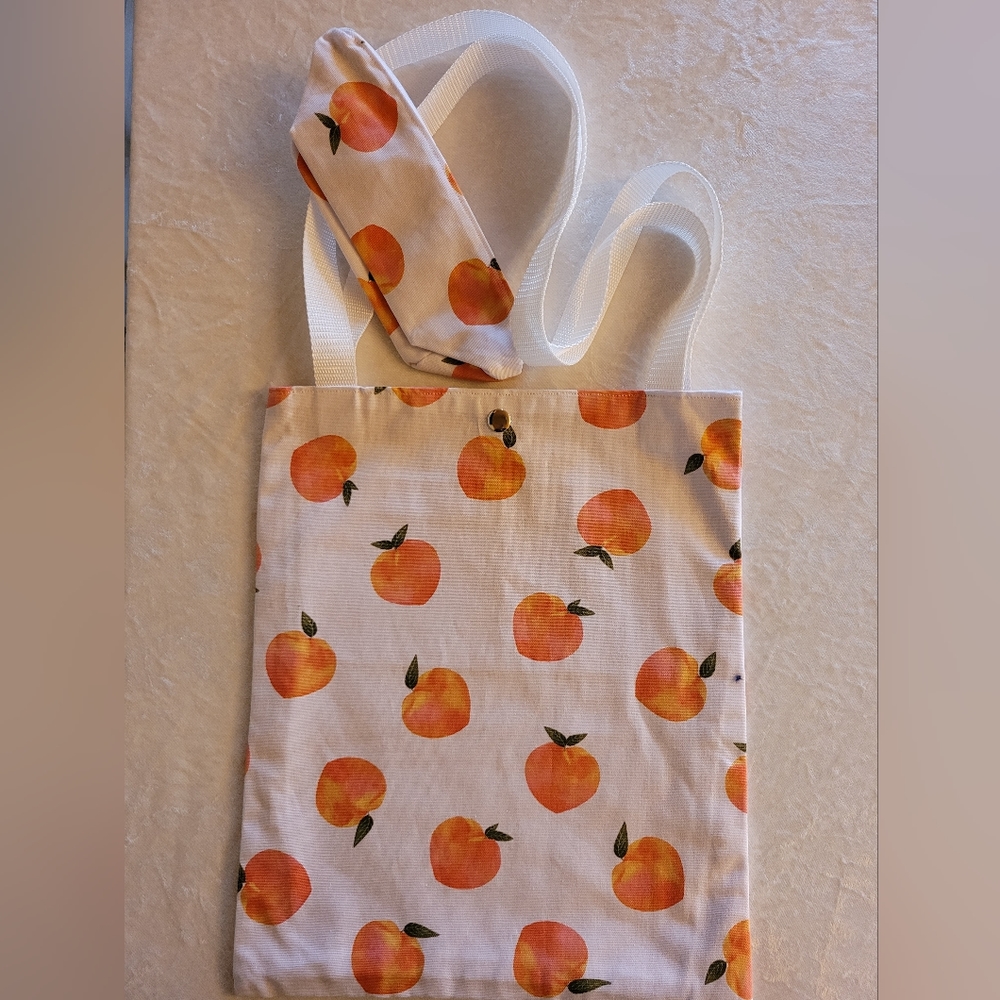 Cotton peach tote
